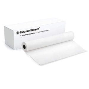 Rotolo di carta 90gr/mq per plotter inkJet e laser h=914mm L=50mt